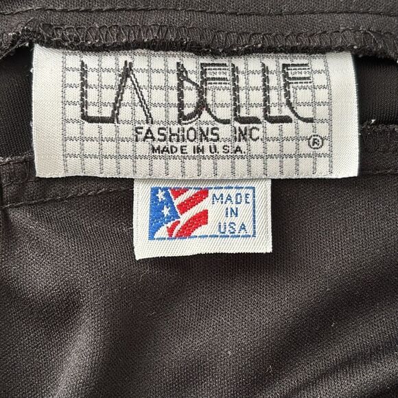 Vintage La Belle Black Babydoll Slip Mini Dress 7 Y2K 90s Streetwear Timeless - Picture 3 of 9